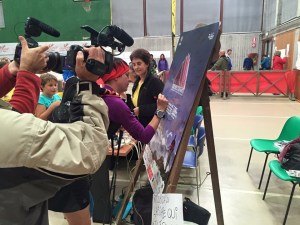 Signing the posters at the life bases is one of many 'rockstar' moments competitors will have during the race